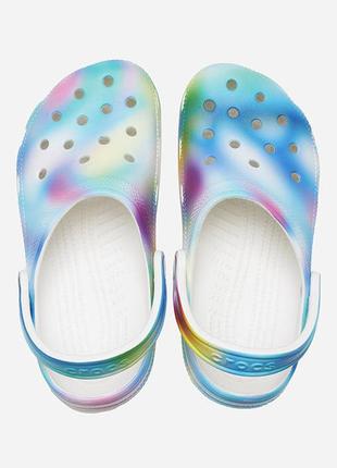 Шлепанцы crocs classic solarized clog white/multi4 фото