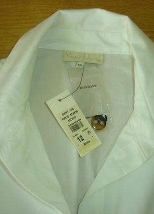 Стильная белая куртка-блуза   с объемный рукавом   " river island "  46-48 р   марокко4 фото