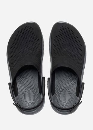 Шлепанцы crocs literide 360 clog black/slate grey 4