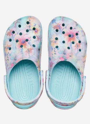 Шлепанцы женские crocs classic dream clog pure water/multi4 фото