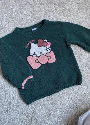 Толстовка свитер кофта на девочку hello kitty1 фото