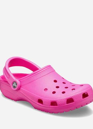 Сабо женские crocs classic clog electric pink2 фото