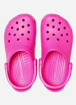 Сабо женские crocs classic clog electric pink3 фото