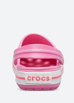 Шлепанцы женские crocs crocband pink lemonade/white3 фото