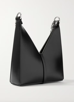 Шкіряна жіноча сумка givenchy cut out mini leather shoulder bag, black3 фото