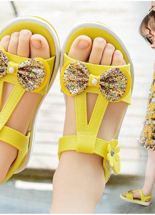 Босоножки 21 - 30 сандалии для девочек like it салатово-желтые летние2 фото