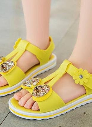 Босоножки 21 - 30 сандалии для девочек like it салатово-желтые летние3 фото