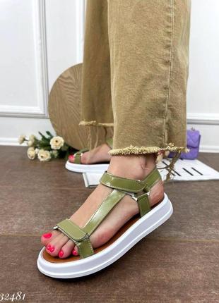 Босоножки натуральная кожа на липучках