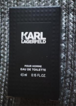 Туалетная вода karl lagerfeld pour homme, 4,5 ml, оригинал!!!2 фото