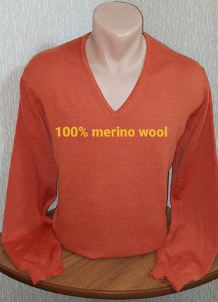 Яркий пуловер оранжевого цвета oscar jacobson, made in italy, молниеносная отправка 🚀⚡
