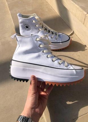 Converse birds star hike white, жіночі кеди конверс, кеді конверс білі жіночі7 фото