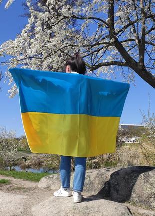 Прапор україни 90х140 см високоякісний атлас1 фото