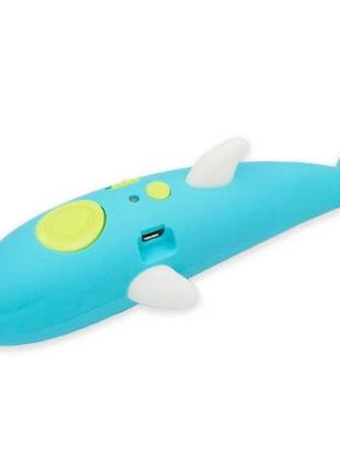 Детская 3d ручка аккумуляторная дельфин k9903 + пластик 8 цветов shopolife