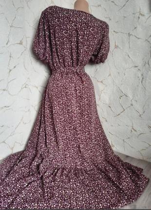 Платье сукня длинное вишневое/бордовое,46 размер,м3 фото