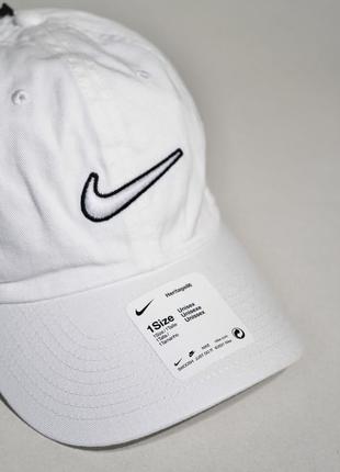 Біла базова кепка бейсболка nike h86 оригінал нова2 фото