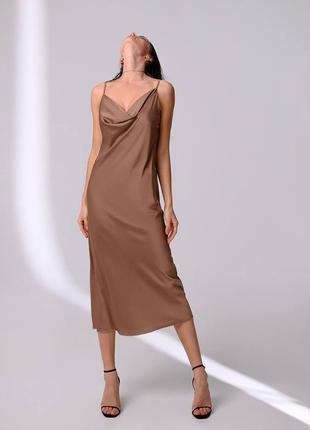 Сукня комбінація / платье комбинация slip -dress бронза2 фото