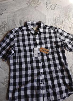 Фірмова англійська бавовняна літня рубашка сорочка burton,нова з бірками,розмір xl.3 фото