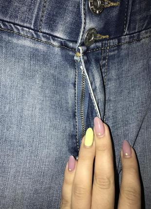 Стильні джинси з бахромою р м стретч3 фото