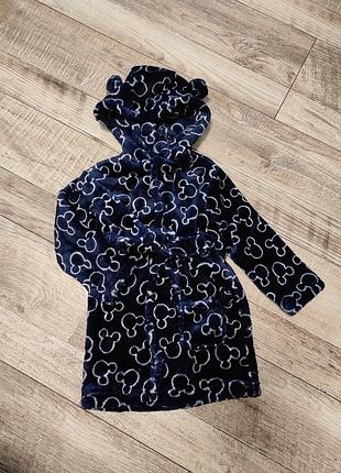 Пушистий махровий халат дісней міккі маус дитячий одяг детская одежда