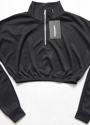 Мегакрутой топ с длинным рукавом на молнии prettylittlething