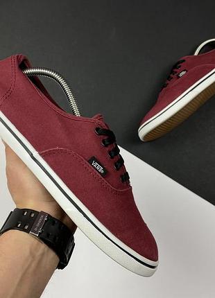 Кеды vans бордовые original летние удобные
