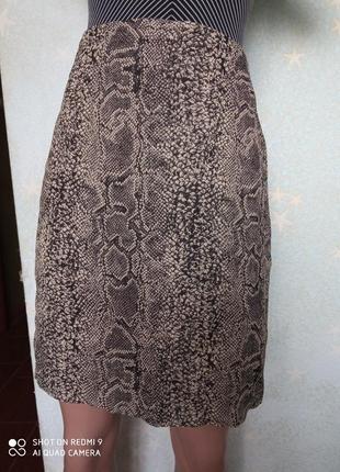 Летняя юбка в зміїнний принт2 фото
