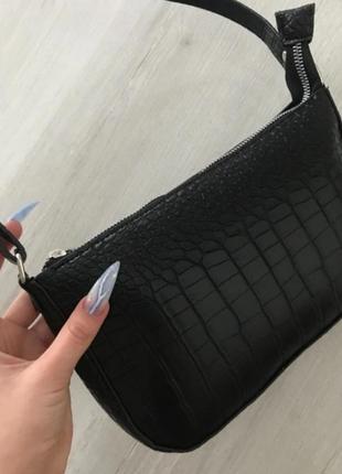 Стильна сумочка багет вінтажна з ручкою + подарунок🎁4 фото