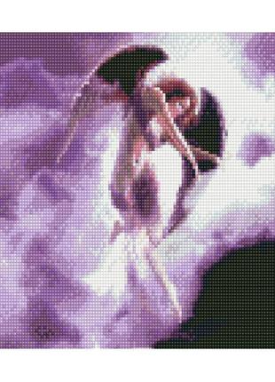 Алмазная мозаика "девушка с крыльями" strateg hx007 30х40 см1 фото