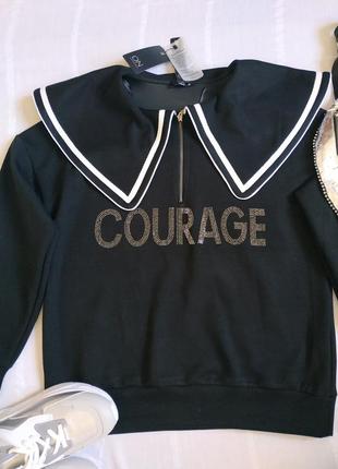 Реглан зі стразами толстовка блуза куртка кенгурушка