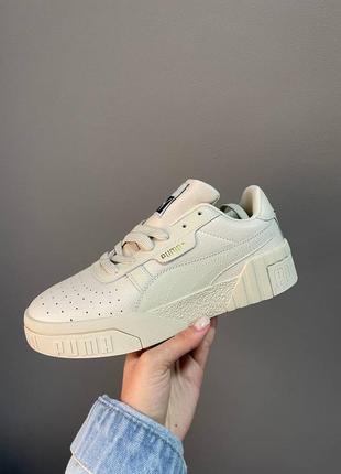 Puma cali beige стильні жіночі бежеві кросівки пума калі весна літо осінь тренд бежевые кроссовки8 фото