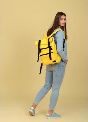 Рюкзак жовтий жіночий ролл3 фото