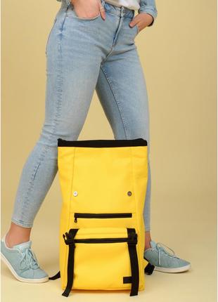 Рюкзак жовтий жіночий ролл5 фото