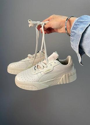 Puma cali beige стильні жіночі бежеві кремові кросівки пума калі весна літо осінь тренд бежевые кроссовки