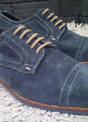 Брендовые туфли броги d.jones италия замша,кожа