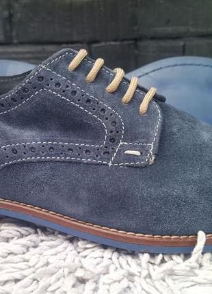 Брендовые туфли броги d.jones италия замша,кожа