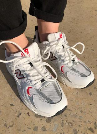 🖤❤️new balance 530 white/black/silver трендові чоловічі жіночі кросівки баланс білі класичні весна літо осінь мужские женские кроссовки в сетку белые9 фото