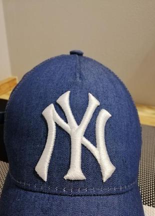 Новаяхлопкрвая кепка new york yankees джинсовая бейсболка козырек бавовна6 фото