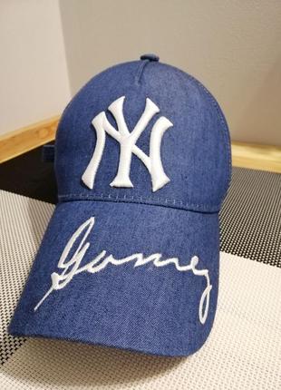 Новаяхлопкрвая кепка new york yankees джинсовая бейсболка козырек бавовна5 фото
