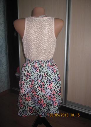 Легкая модная юбка h&m с воланами в 2 слоя актуально!3 фото