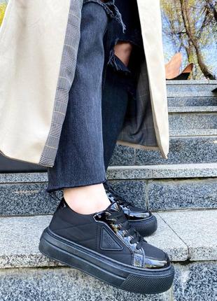 Женские черные кеды демисезонные, кроссовки на каждый день стильные модные2 фото