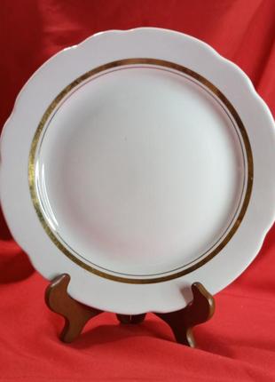 Фарфоровая тарелка. мелкая. блюдо дулево с 1964 г. д-24 см н2641 фото