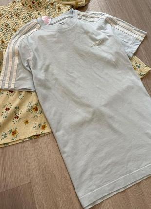 Хлопковая оригинальная брендовая футболка с логом полосками унисекс футба бавовна оригінал adidas6 фото