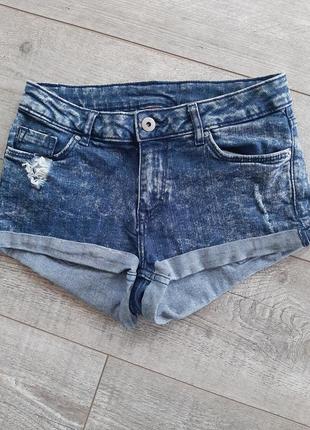 💙💛h&m divided c&a zara mango bershka gap old navy madoc підліткові стрейчеві короткі джинсові шорти шорти мом р. 152 - 158