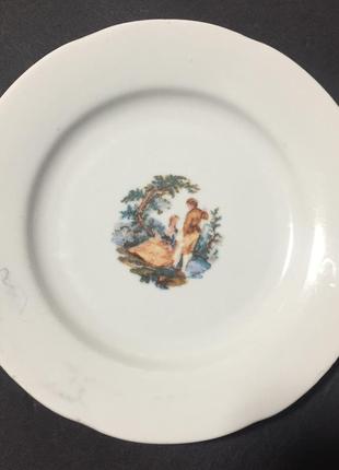Фарфоровая тарелка. мелкая. д-17,5 см. полонский фз (полонное) 80-е н1301 фото
