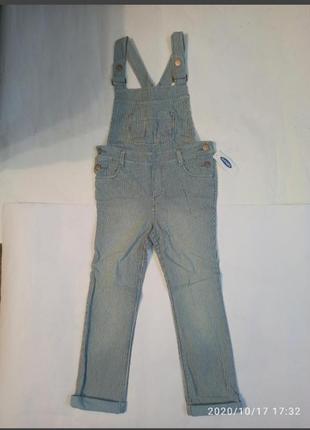 Комбинезон джинсовый полоска крутой стильный old navy7 фото