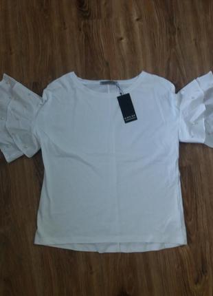 Блуза біла голді з воланами5 фото