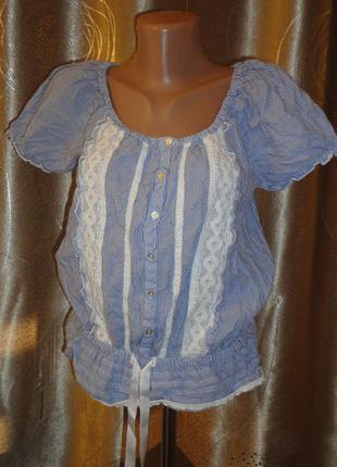 Блуза в полосочку р.8   s (коттон, ог 92)