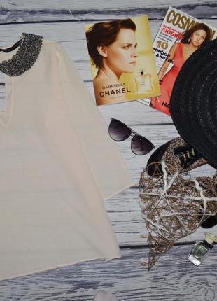 L/12/40 красивая фирменная летняя блуза блузка рубашка для стильной леди с колье зара zara