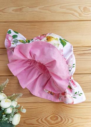 Панамка літня, капелюх з рюшами бавовняна