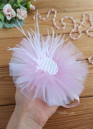 Повязка из фатина, праздничное украшение на голову